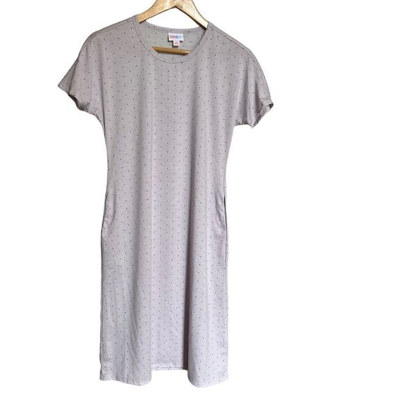 LuLaRoe Marly Lavender and Black Polka Dot Dress Size XS NWT - Picture 2 of 8